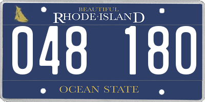 RI license plate 048180