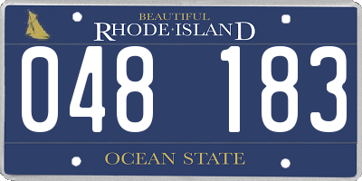 RI license plate 048183