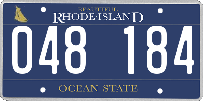 RI license plate 048184