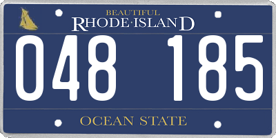 RI license plate 048185