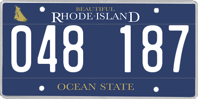 RI license plate 048187