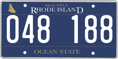 RI license plate 048188