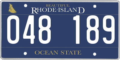 RI license plate 048189