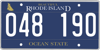 RI license plate 048190
