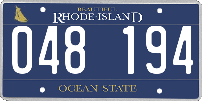 RI license plate 048194