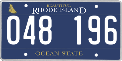 RI license plate 048196