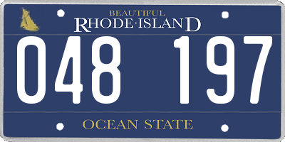 RI license plate 048197
