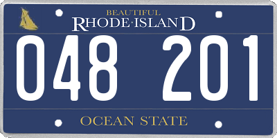 RI license plate 048201