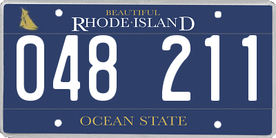 RI license plate 048211