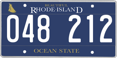 RI license plate 048212