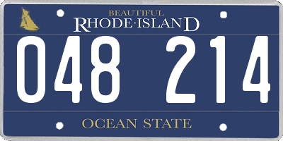 RI license plate 048214