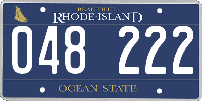 RI license plate 048222
