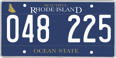 RI license plate 048225