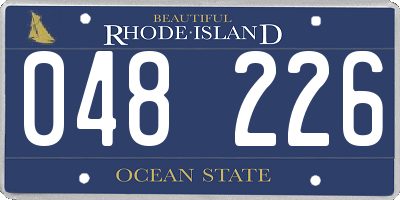 RI license plate 048226
