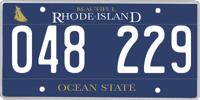 RI license plate 048229