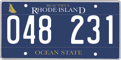 RI license plate 048231