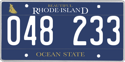 RI license plate 048233