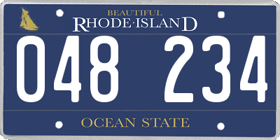 RI license plate 048234