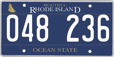 RI license plate 048236