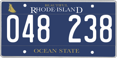 RI license plate 048238