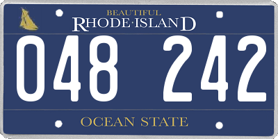 RI license plate 048242