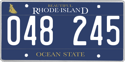 RI license plate 048245