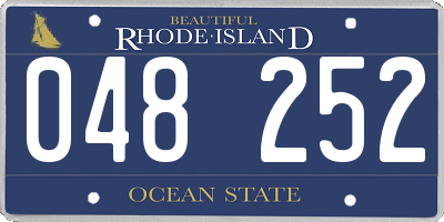 RI license plate 048252