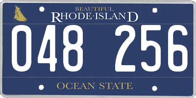RI license plate 048256