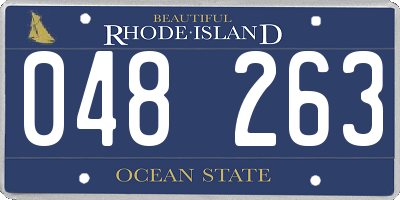RI license plate 048263