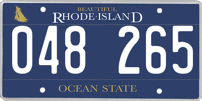RI license plate 048265