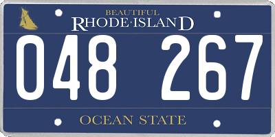 RI license plate 048267