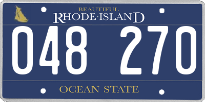 RI license plate 048270