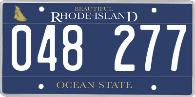 RI license plate 048277