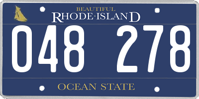 RI license plate 048278