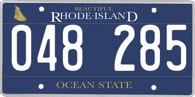 RI license plate 048285
