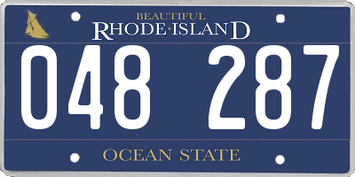 RI license plate 048287
