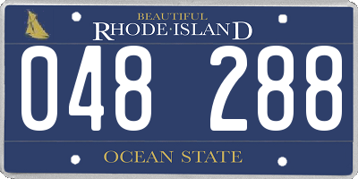 RI license plate 048288