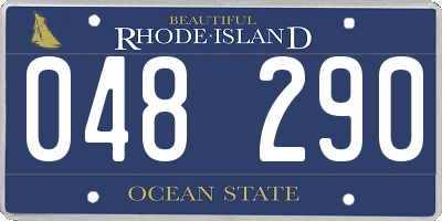 RI license plate 048290