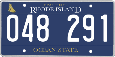 RI license plate 048291