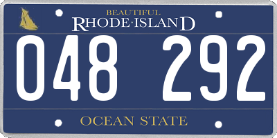 RI license plate 048292