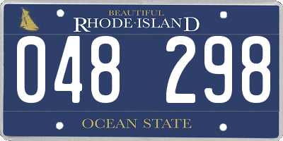 RI license plate 048298