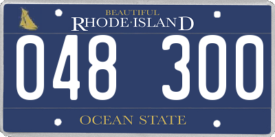 RI license plate 048300