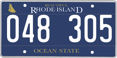 RI license plate 048305