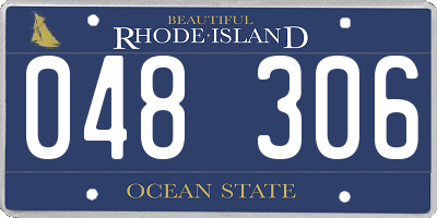 RI license plate 048306