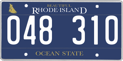 RI license plate 048310