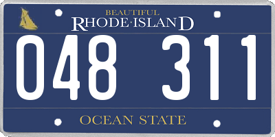 RI license plate 048311