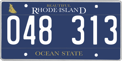 RI license plate 048313