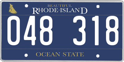 RI license plate 048318