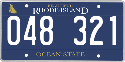 RI license plate 048321