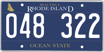 RI license plate 048322